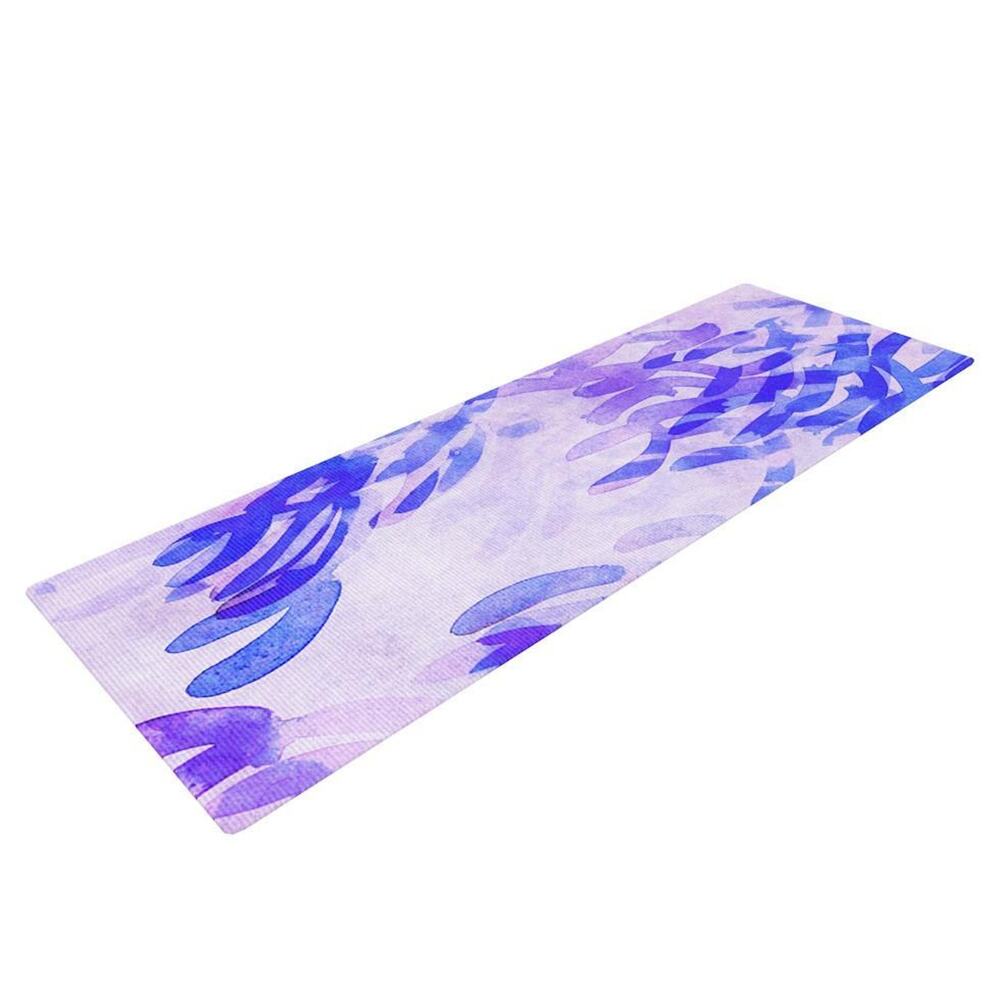 KESS InHouse Yoga Mat iris lehnhardt abstract leaves III blue purple MSRP 99